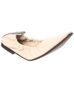 Brunello Cucinelli Leather Flat - Natural
