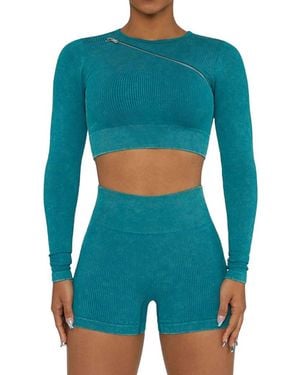 EVIA Set (Long Sleeve T-Shirt & Short) - Blue