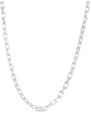 Italian Silver Chain Necklace - White