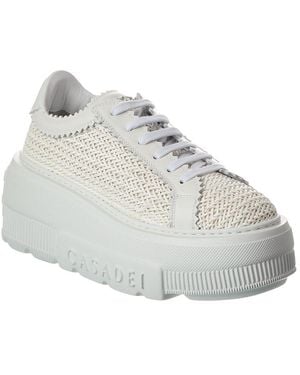 Casadei Off Road Hanoi Leather Trainer - Grey
