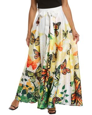 Gracia Butterfly Nature Maxi Skirt - Green