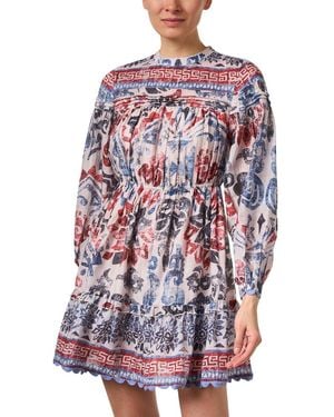 Chufy Tika Silk-Blend Mini Dress - White