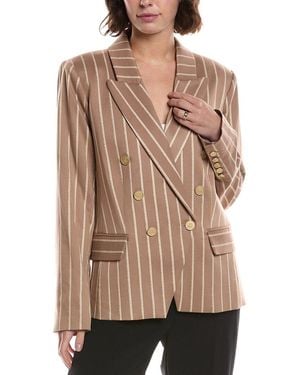 L'Agence Kenzie Double-Breasted Blazer - Natural