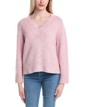 Autumn Cashmere Boxy V Wool & Cashmere-Blend Jumper - Red