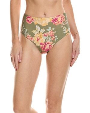 Monte and Lou Arcadia High-Waist Bikini Bottom - Pink