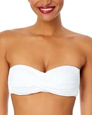 Anne Cole Liz Twist Bandeau Top - White