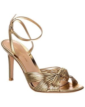 Gianvito Rossi Portia 85 Leather Sandal - Metallic