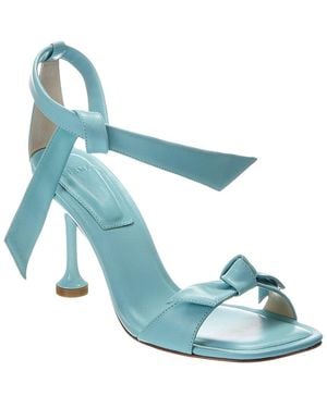 Alexandre Birman Clarita Square Flare 85 Leather Sandal - Blue