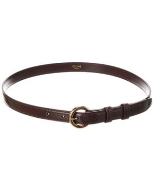 Celine Taurillon Leather Belt - Brown