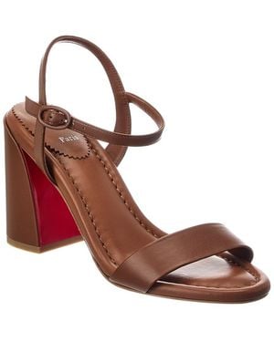 Christian Louboutin Jane 85 Leather Sandal - Brown