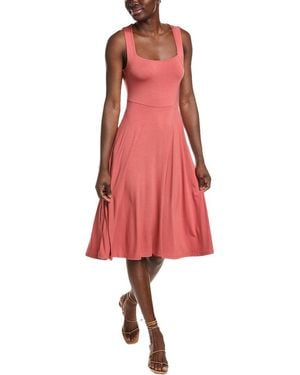 Project Social T Dance With Me Volume Tank Midi Dress - Red