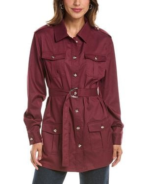 Pascale La Mode Belted Jacket - Red