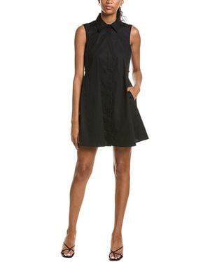 Kenneth Cole Sleeveless Trapeze Mini Dress - Black