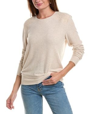 Socialite Shoulder Insert Sweatshirt - Brown