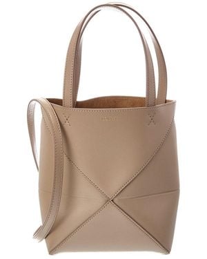 Loewe Puzzle Mini Leather Tote - Brown