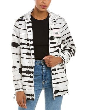 Burberry Watercolor Print Econyl Hooded Parka - Blue