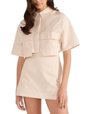 MINKPINK Bonnie Pocket Crop Shirt - Natural