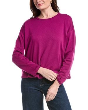 Eileen Fisher Cropped Boxy Top - Purple