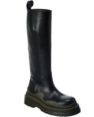 Bottega Veneta The Tire High Leather Boot - Black