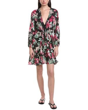 Tommy Bahama Lily Cat Open Front Tunic - Black