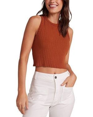 Bella Dahl Raw Edge Cropped Tank - Red