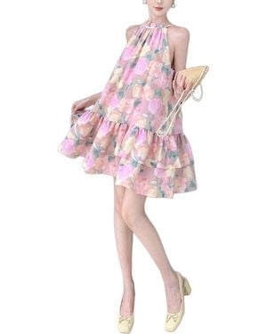 LEON GORI Midi Dress - Pink