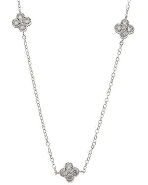 Juvell Plated Cz Toggle Necklace - White