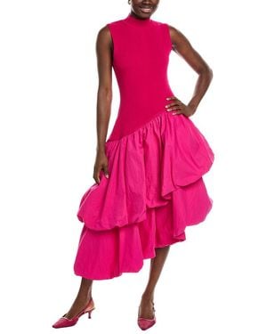 AMUR Eleonora Combo Tiered Dress - Pink