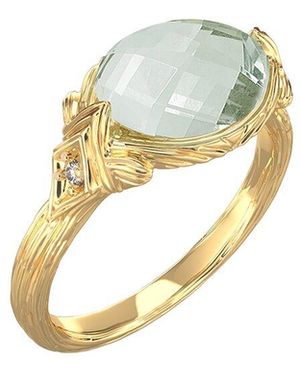 Reiss 14K 2.50 Ct. Tw. Diamond & Amethyst Cocktail Ring - Metallic