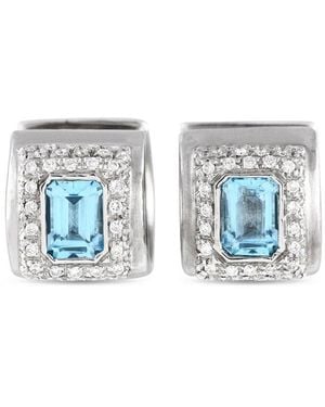 Roberto Coin 18K 0.85 Ct. Tw. Diamond & Sapphire Earrings (Authentic Pre-Loved) - Blue