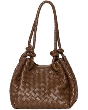 Walter Baker Kinsley Woven Leather Top Handle - Brown