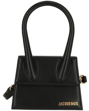 Jacquemus Le Chiquito Moyen Leather Hand Bag - Black