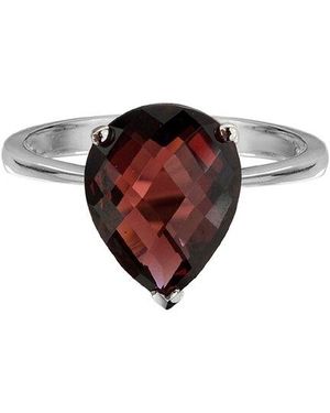 Gemstones 4.30 Ct. Tw. Garnet Half-Eternity Ring - White