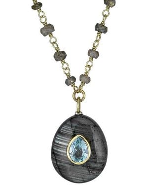 Rachel Reinhardt Jewelry 14K Over Gemstone Pendant Necklace - Multicolour