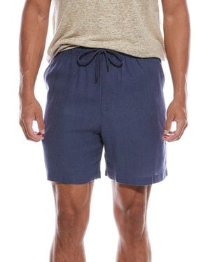 Onia Linen-Blend Short - Blue