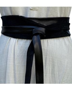 Ada Minnie Leather Belt - Black