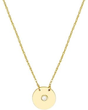HAWLEY ST 14K 0.03 Ct. Tw. Diamond Fashion Necklace - Metallic