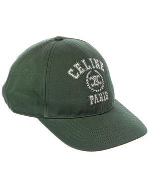 Celine College Baseball Cap - Green