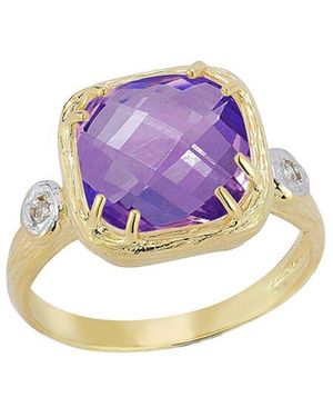 Reiss 14k 3.53 Ct. Tw. Diamond & Amethyst Ring - Purple