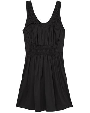 Reiss Abi Craft Ruched Woven Dress - Black