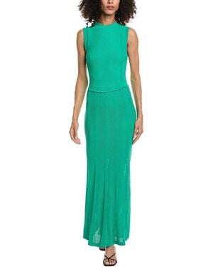 The Kooples Romantic Net Maxi Dress - Green
