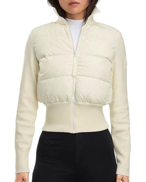 Canada Goose Hybridge Wide Quilt Knit Down Jacket - White