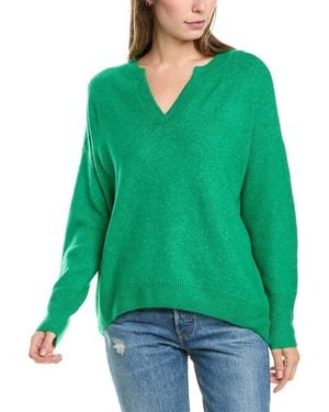 Vince Camuto Split Neck Jumper - Green