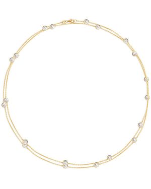 Gabi Rielle Gold Over Silver Cz 42in Necklace - Metallic