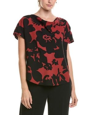 Anne Klein Printed Blouse - Black