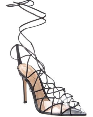 Gianvito Rossi Miria 105 Leather & Vinyl Pump - Metallic