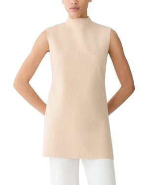 Lafayette 148 New York Side Slit Knit Tunic - White