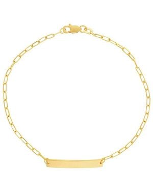 HAWLEY ST 14K Engravable Bracelet - Metallic