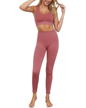EVIA Sport 2pc Top & Legging Set - Red