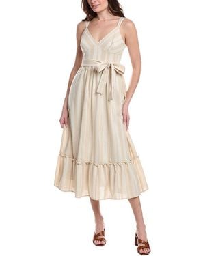 Taylor Linen-Blend Midi Dress - Natural